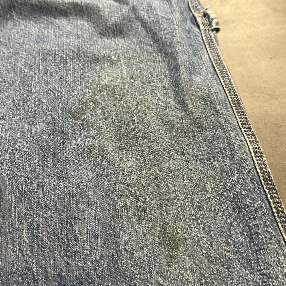 Levi Jeans Mens 35x30 Blue Denim Carpenter Light Wash Faded‎ Work Chore